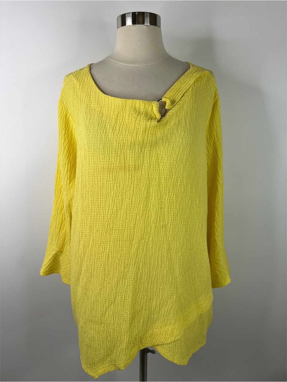 Ali Miles Casual Polyester Blend Long Sleeve Tunic Top